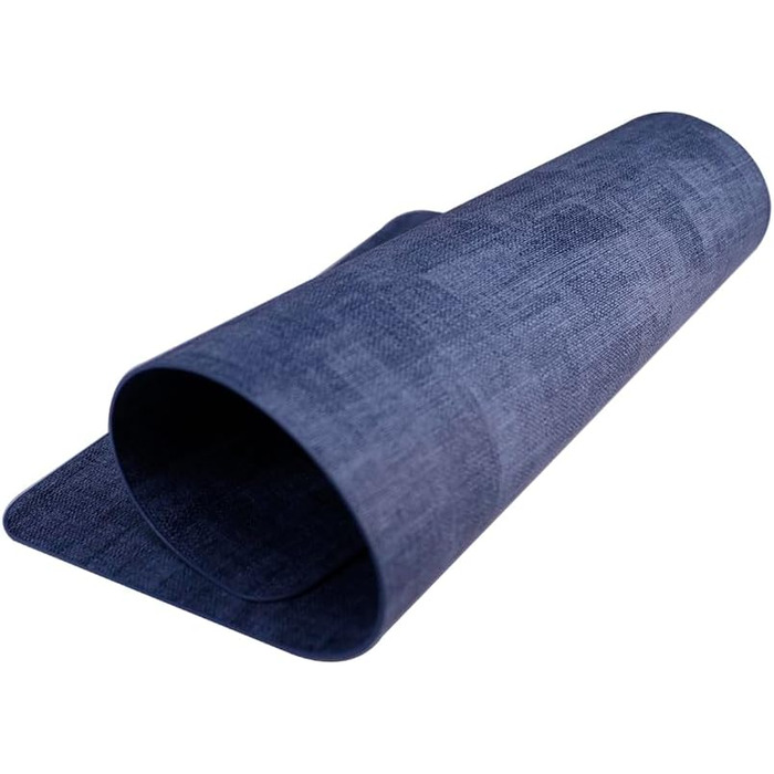 Набір тканих серветок з екошкіри для столу, вологостійкі, стійкі до плям, термостійкі, легко миються, PU серветки для кухні та обіднього столу (Темно-синій, 6 шт.)