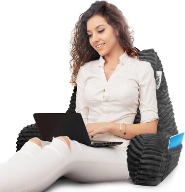 Подушка для читання Nestlé з подрібненим Memory Foam, розкішна подушка для спини та рук, регульована підтримка для дорослих та підлітків