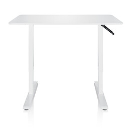 Робочий стіл STAND CR 120 x 60 з ручним регулюванням висоти, білий, hjh OFFICE