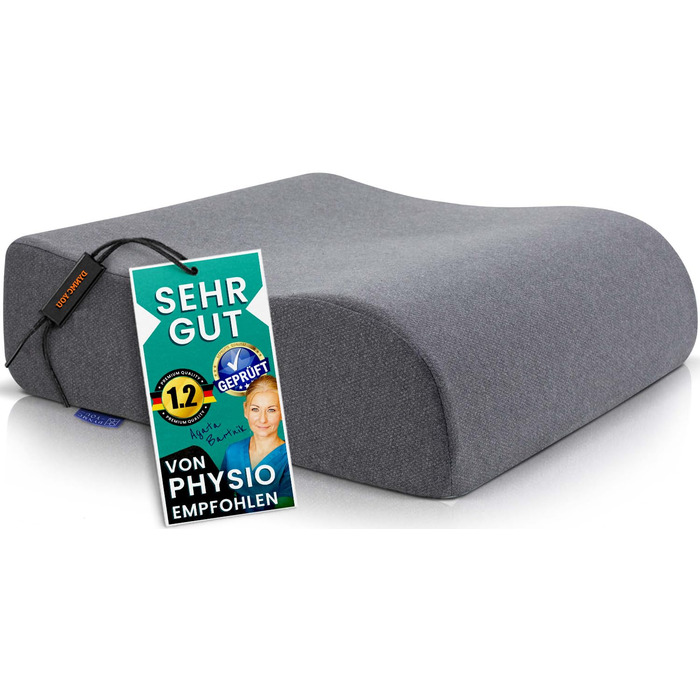 Подушка-підсидник DYNMC Bequeme для дорослих та дітей, ергономічна підставка на стілець та в авто, розроблена з фізіотерапевтами, сіра