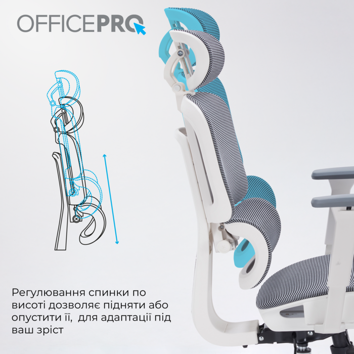 Крісло офісне OfficePro Skyline OC680-W-DG-DG