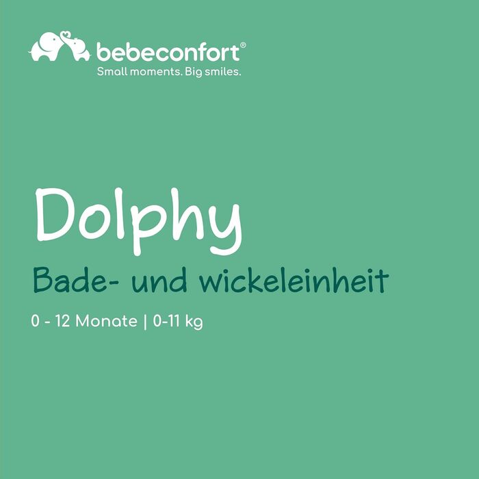 Дитяча ванночка та пеленальний столик 2-в-1 Bebeconfort Dolphy, сірий, 0-12 місяців (до 11 кг)