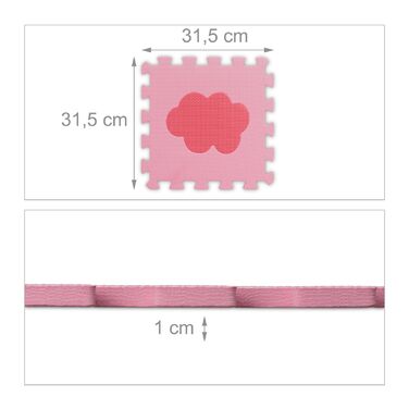 Relaxdays 52-елементний пазломат з бордюром та малюнками