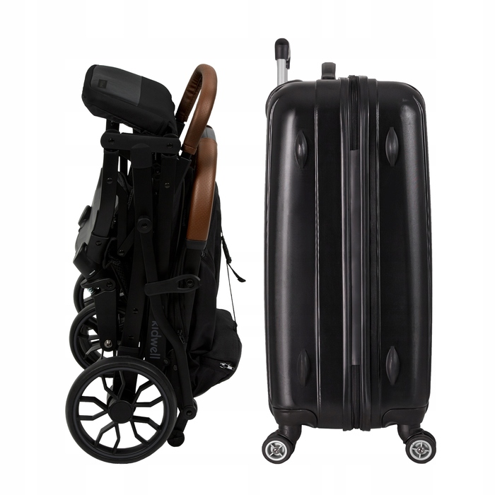 Компактна прогулянкова коляска Kidwell Colmer UP Black — легка, маневрена, складана