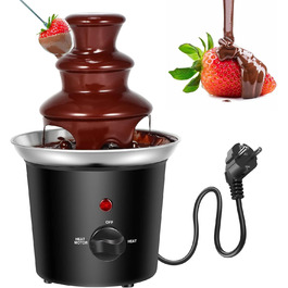 Шоколадний фонтан електричний, 3 яруси, 60W, для партії, дня народження, весілля, чорний