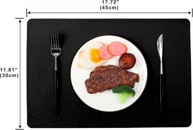 Набір столових серветок, термостійкі, миючі, для кухні, обіднього столу, декор, чорні, 6 шт.