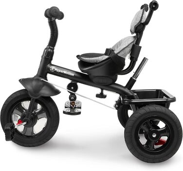 Триколісний велосипед HyperMotion з ручкою для батьків 3-в-1, сірий - для дітей від 1 до 4 років (до 20 кг)