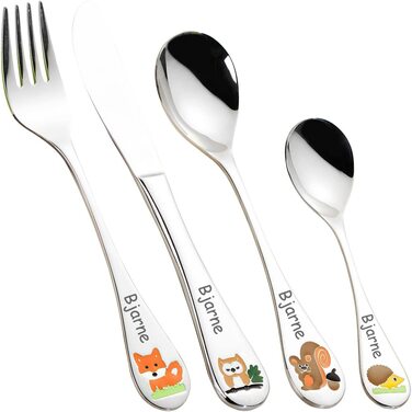 Дитячий набір столових приборів Esmeyer Kinderbesteck Forest (4 шт.) з гравіюванням KB043