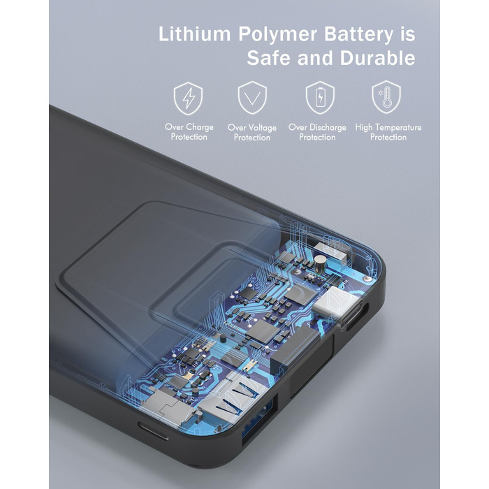 Складний, магнітний, PD 22.5W, LED, для iPhone 16-12 (чорний), 10000mAh