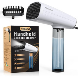 Парфукат Raelunyi 1300W: портативний відпарювач для одягу, для дому, подорожей та офісу (білий)