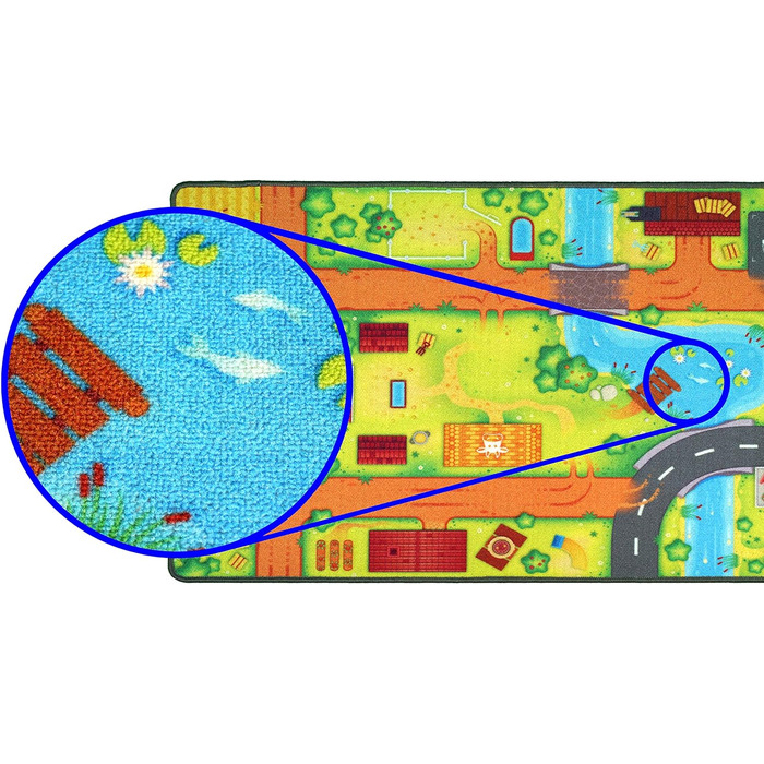 Дитячий килимок HuggyPlay Rug 90 x 150 см (Farm)