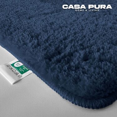М'який килимок для ванної кімнати Casa Pura Sky Soft 80x150 см, Marineblau (морський блакитний)