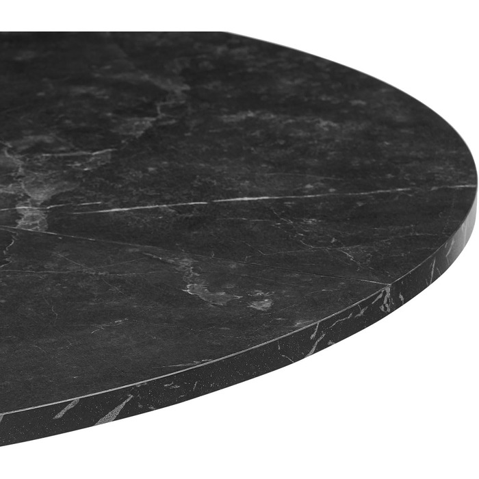 Столовий стіл DUBI Möbel NOA, круглий 110x110 см, для кухні та їдальні, індустріальний стиль, бетонний вигляд, 11216-US-BETO (Marmor-weiß)