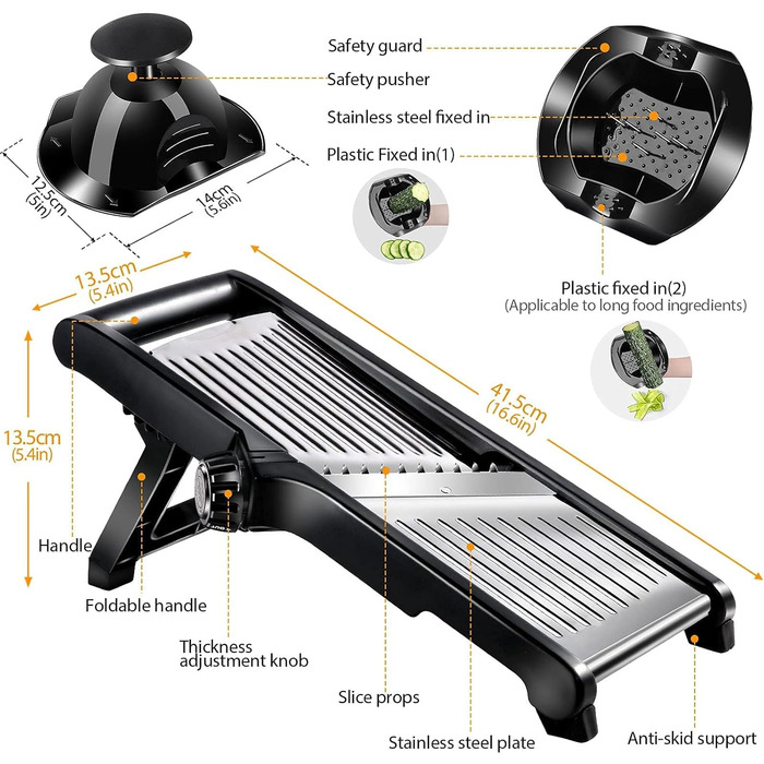 Машинка для нарізання овочів Mastertop 5-в-1: тертка, слайсер, нарізач для овочів, фруктів та сиру
