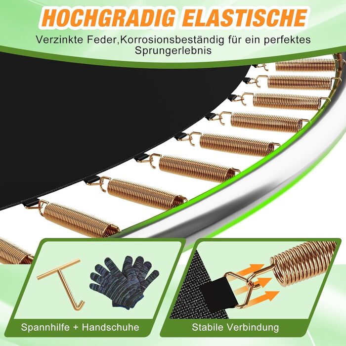 Батут Devoko вуличний Ø427 см, GS-сертифікат, посилені траверси, міцний, надійний, 427x427x265 см