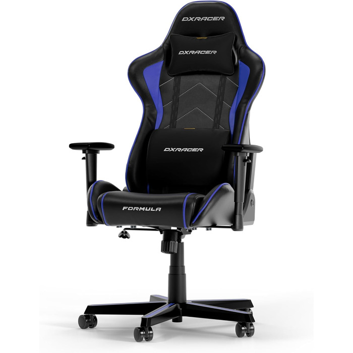 Оригінальне ігрове крісло DXRacer FORMULA L PVC Leather (Чорний/Індиго)