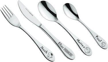 Набір дитячого посуду Kinderbesteck з гравіюванням - персоналізований посуд з іменем або датою від GEDA LABELS (Peanuts)