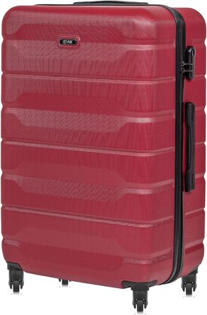 Велика валіза Колір Червоний 76x49x29 см Розмір L Дорожня валіза на 4-х колесах Міцна З ABS Цифровий замок Місткість 108 л Red L