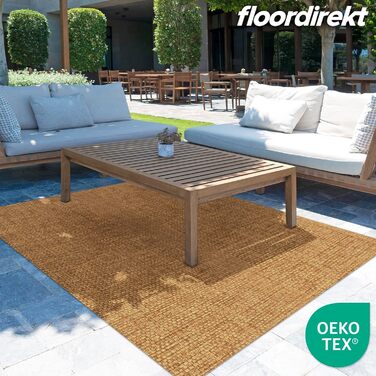 Килим Floordirekt Outdoor стійкий до атмосферних впливів та ультрафіолету, міцний, миється, 80x150 см, Ella Brown