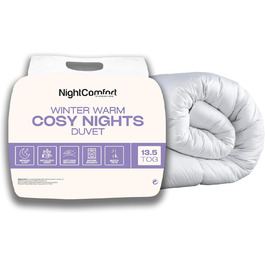 Ковдра антиалергенна Night Comfort Cosy Nights, 13.5 tog, 200x135 см, біла, односпальне ліжко