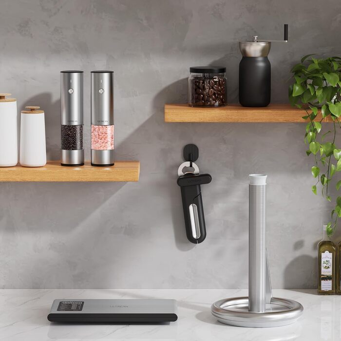 Ваги кухонні Ultrean з підрахунком поживних речовин та аналізом калорій, 20 поживних речовин, 10KG/0,01g, для дієти, фітнесу, приготування їжі та випічки, нержавіюча сталь (великий розмір)