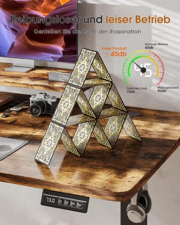 Електричний регульований стіл TRIUMPHKEY 140x60 см з підставкою для монітора, білий