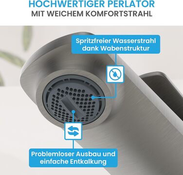 Змішувач для умивальника Bächlein Aldeya чорний матовий, з монтажним комплектом, для накладних умивальників