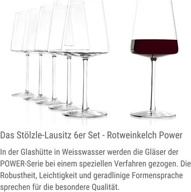 Набір високоякісних келихів для червоного вина Stlzle 520 мл, 6 шт.
