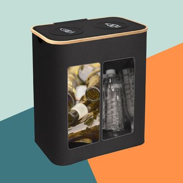 Контейнер для збору пляшок Relaxdays з двома відділеннями