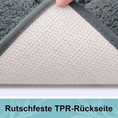 Набір килимків для ванної кімнати Homaxy з мікрофібри, 2 шт., нековзні, миючі, м'які, водопоглинаючі, для ванної кімнати - 40x60 см + 60x90 см, темно-сірий