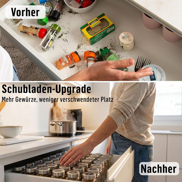 Набір скляних баночок для спецій Deco haus® 36 шт. з етикетками та дозаторами