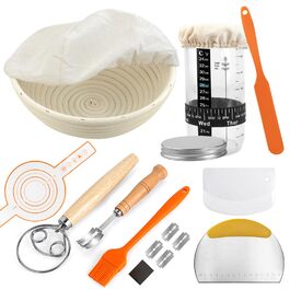 Набір для закваски та випікання хліба: силіконові banneton-кошики (2 шт.), закваска для приготування хліба