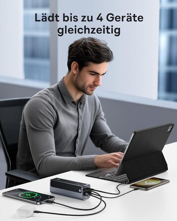 Powerbank Baseus EnerGeek 145W 20800mAh з 2x USB-C PD 3.0 (100W) для ноутбуків, MacBook, iPhone, Samsung, SteamDeck, Digital Display