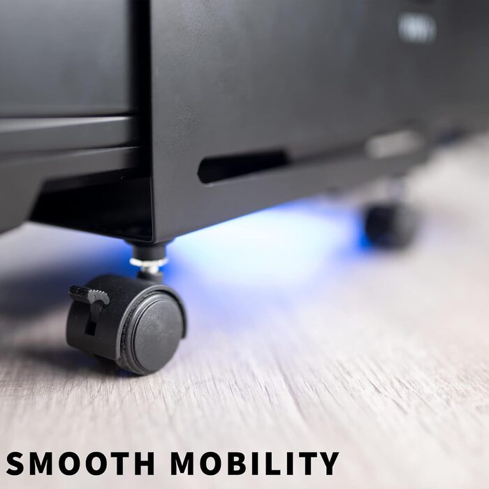 Підставка для ПК VIVO CART-PC01L: мобільна, регульована, для системних блоків ATX, чорна