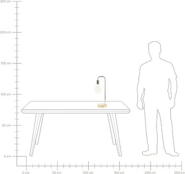 Стійла лампа Beliani Savena в індустріальному стилі з абажуром у вигляді лампочки, золота