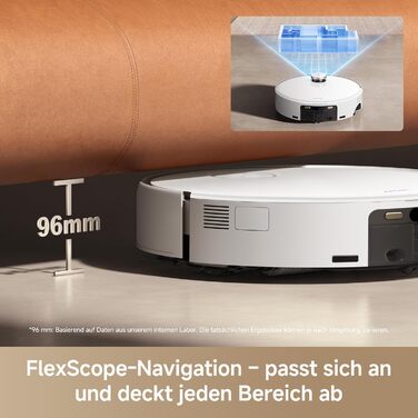 Робот-пилосос Mova V50 Ultra з функцією миття підлоги, 24000 Па, подолання перешкод 6 см, навігація Liftable Navigation+RGB AI+LED, 80°C гаряча вода, 63°C самостійна сушка, DuoSolution System, щітка Tricut (Z60 Ultra Standalone)