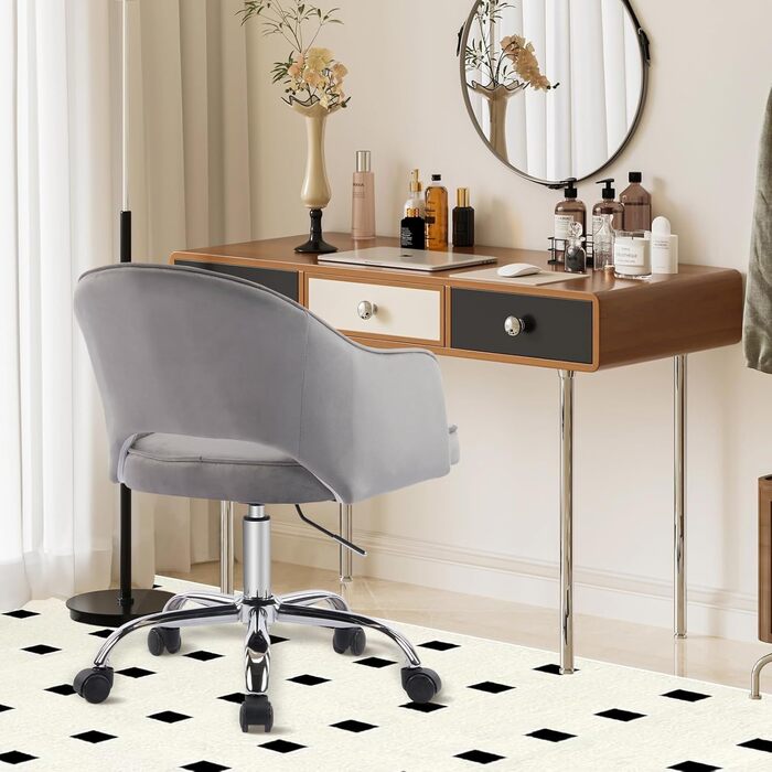 Крісло для офісу Fiximaster Homeoffice: регульоване, з тканини, ергономічне, до 113 кг, сіре