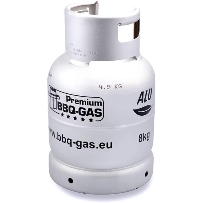 Газовий балон Alugas Premium для барбекю 8 кг (пропан) - гриль, кемпінг