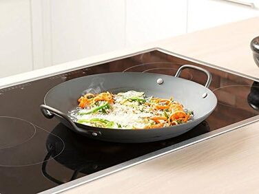 Торнвальд-Ковальська сковорода холодного кування сковорода для смаження і сервірування холодного кування, 2 ручки, діаметром 34 см, висотою 4 см (паелья Пфа