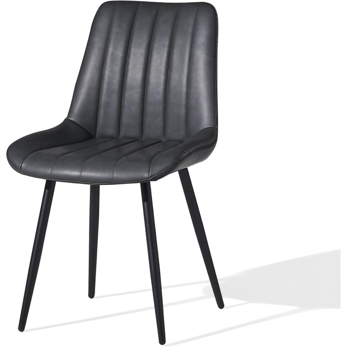 Набір обідніх стільців CLIPOP - 4 шт. з штучної шкіри, зелені, для кухні та вітальні