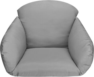 Підвісне крісло-гойдалка з каркасом Anthrazit (антрацит) для дому та саду. Комплект з подушкою та підстилкою. Ідеально для балкону, тераси, саду. Штучне волокно.