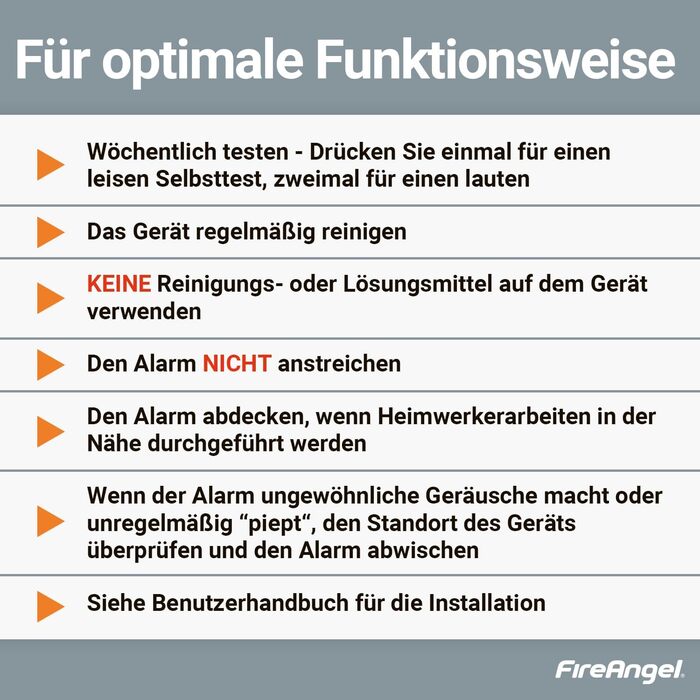 Детектор чадного газу Fire Angel FA3820 з батареєю на 10 років - для дому та подорожей, портативний CO-детектор та сповіщувач, білий