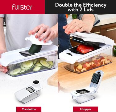 Многофункціональний овочевий слайсер-мандоліна 12-в-1 білий. Набір для нарізки овочів, фруктів, сиру, картоплі, огірків, цибулі. Слайсер для дерунів та жульєну.