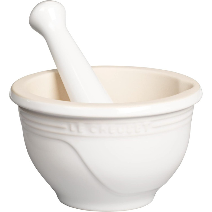 Ле Крюзо (Le Creuset) ступка та пестик з кераміки, 300 мл, білий