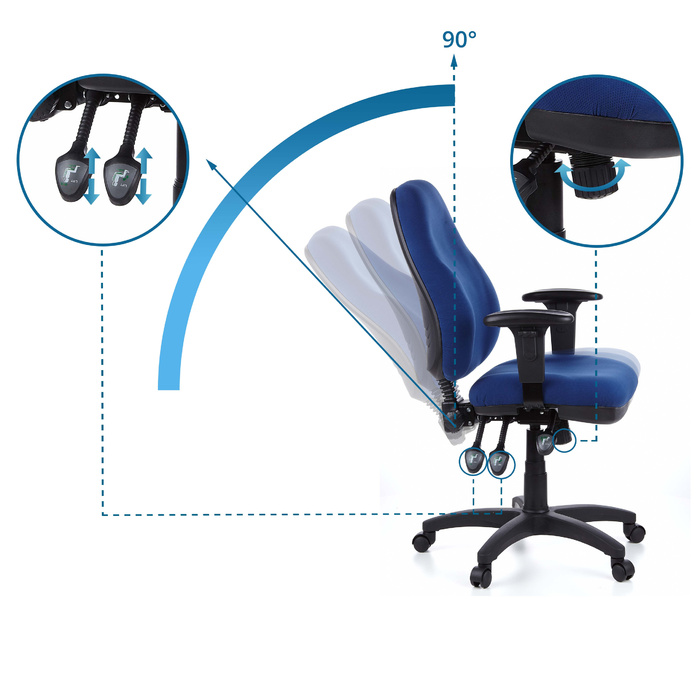 Офісне крісло / Крісло для офісу ZENIT PRO, тканина блакитного кольору hjh OFFICE