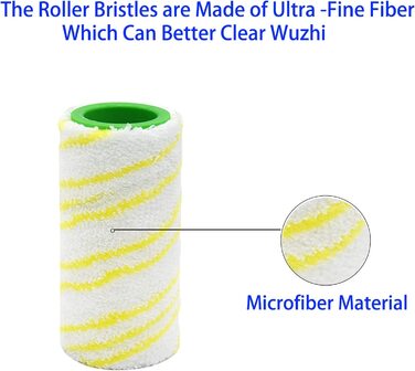 Аксесуари для роликових щіток з мікрофібри набір роликів для Krcher FC7 FC5 FC3 EWM2 запасні частини 2.055 - 006.0 (жовтий) 4 серії 2.055-006.0 (жовтий), 4 шт.