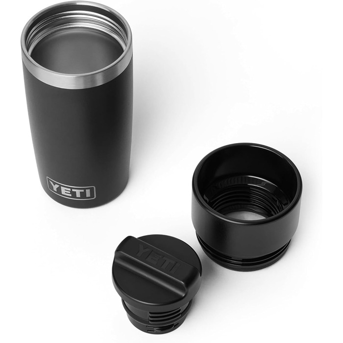 Термокружка YETI Rambler 12 oz (355 мл), чорна, з кришкою Commuter, нержавіюча сталь