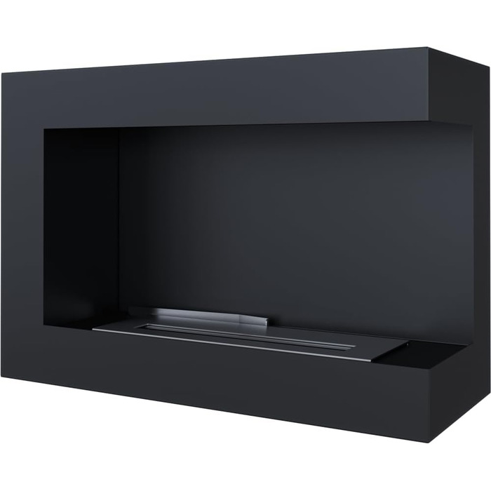 Камін 600x280мм Камін з лівою стінкою Ethanol Black Кутовий камін (700x280мм)