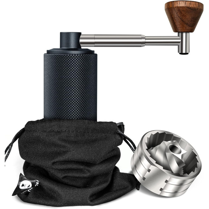 Кавомолка ручна TIMEMORE Nano - компактна кавомолка з нержавіючої сталі для еспресо та френч-прес (чорна)