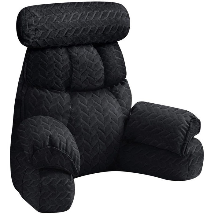 Підлогове крісло-мішок Lesekissen для читання та відпочинку з підлокітниками, чорне